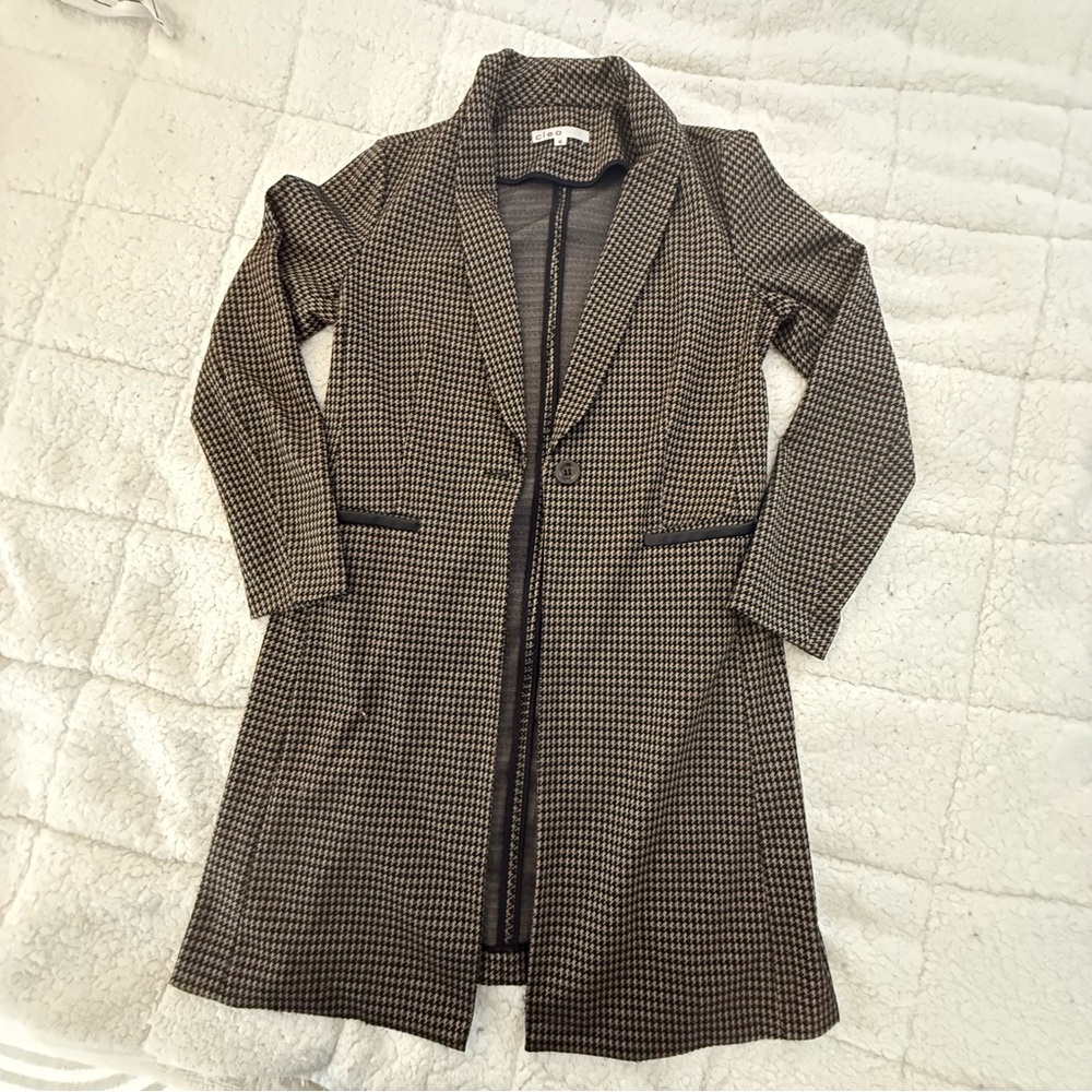Cleo Black and Brown Trench Coat
